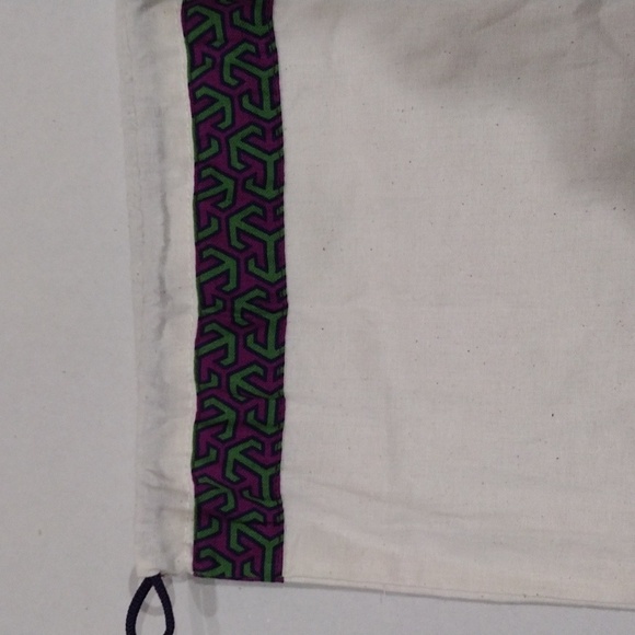 Tory Burch Off-White Colorful Drawstring Storage Dust Bag Sized 14 x 14.5-inch - Picture 3 of 9